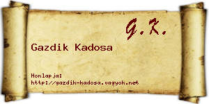 Gazdik Kadosa névjegykártya